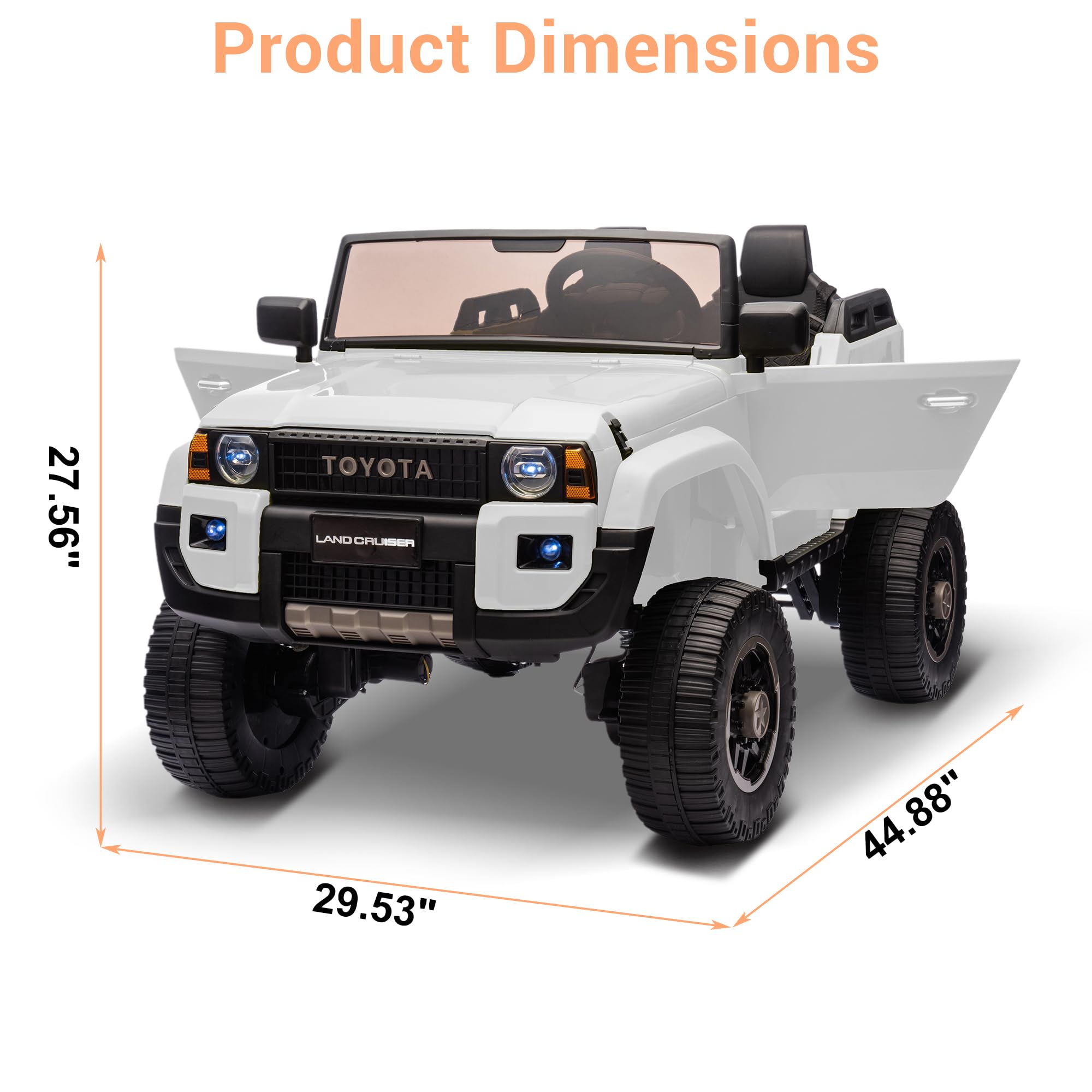 Product Dimensions

- Height: 27.56"
- Width: 29.53"
- Length: 44.88"