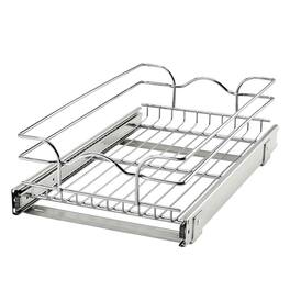 Rev-A-Shelf - Pullout Basket Organizer for Kitchen or Vanity Cabinets,12 x 20 In, 5WB1-1220CR-1 - Silver