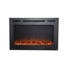 Touchstone Home Products - 40 in. Wall Mounted Recessed Sideline Steel Forte Electric Fireplace 1500W - Black