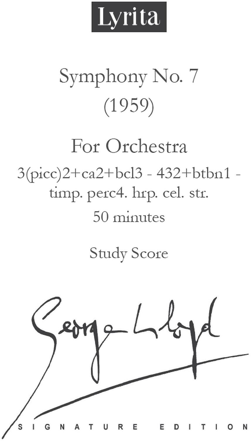 PopMarket - George Lloyd - Symphony No. 7 - Study Score - Multicolor