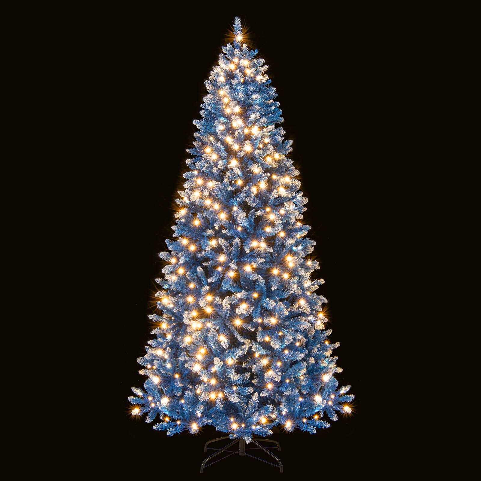 Alt View 2. Costway - Costway 7 FT Artificial Christmas Tree, with 270/340/420/520 Warm White LED Lights 8 Lighting Modes - Blue.