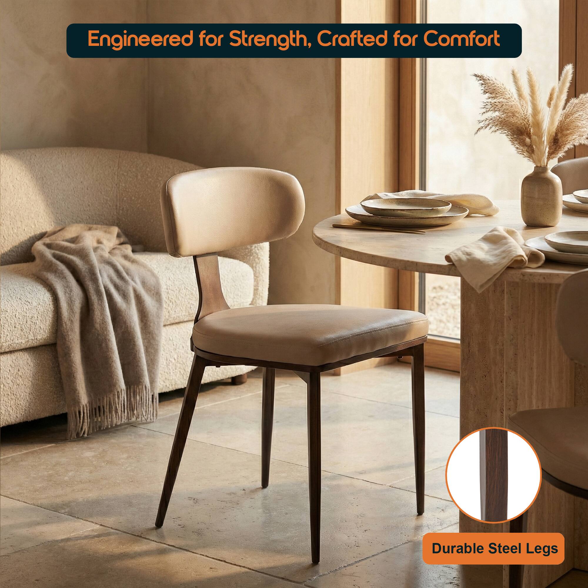 Engineered for Strength, Crafted for Comfort  
Durable Steel Legs