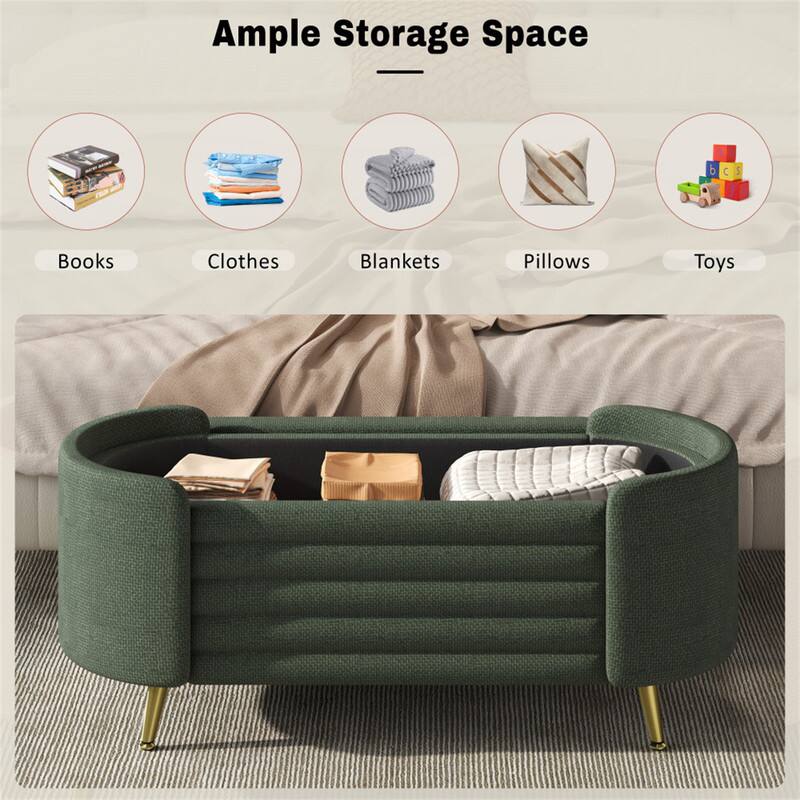 Ample Storage Space

- Books
- Clothes
- Blankets
- Pillows
- Toys