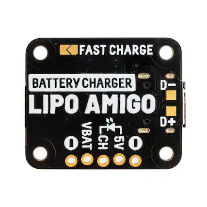 FAST CHARGE
BATTERY CHARGER
LIPO AMIGO
VBAT
LCH
5V
D-
D+