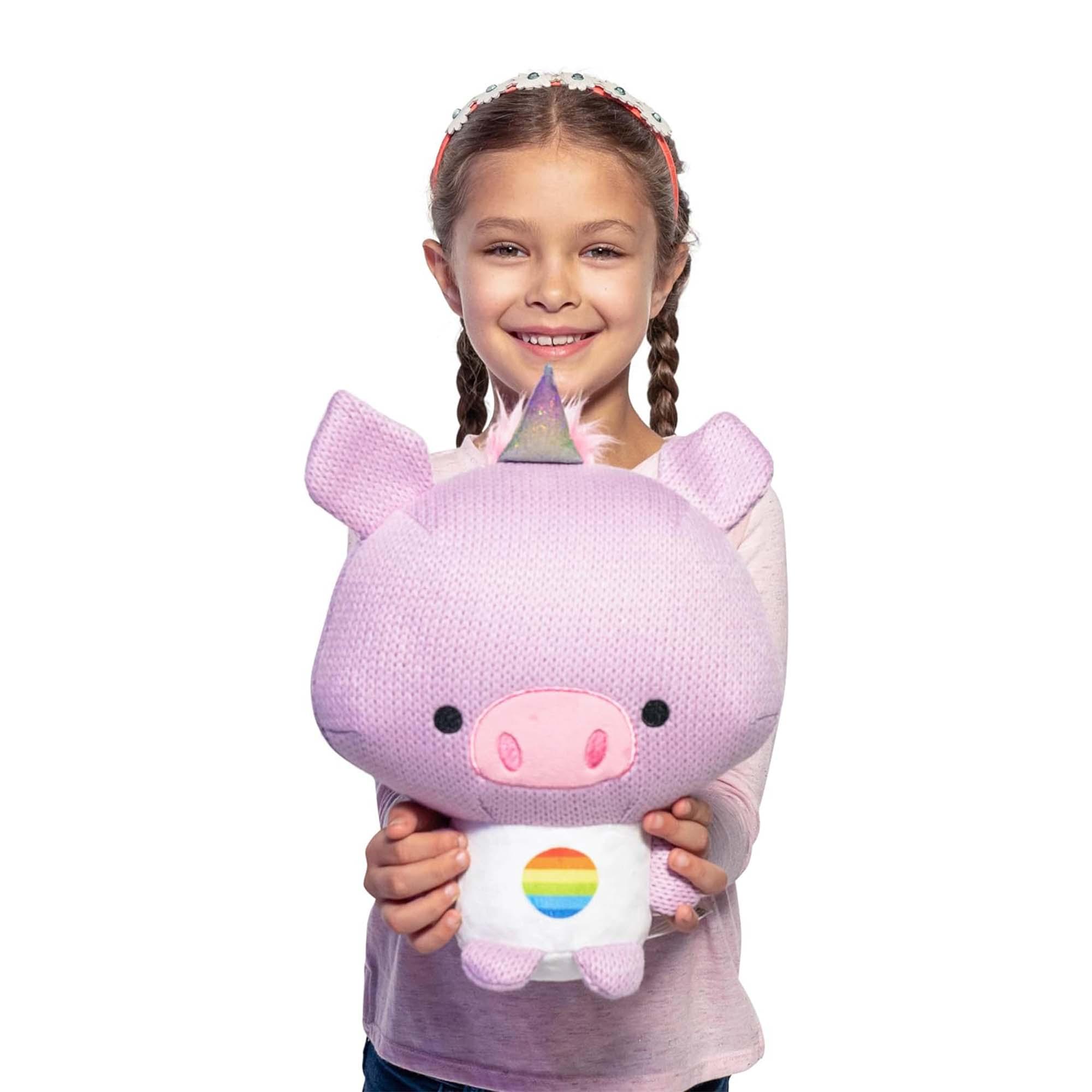 Alt View 1. Jakks Pacific - Ami Amis Jumbo 10 Inch Plush | Oinkie - Pink.