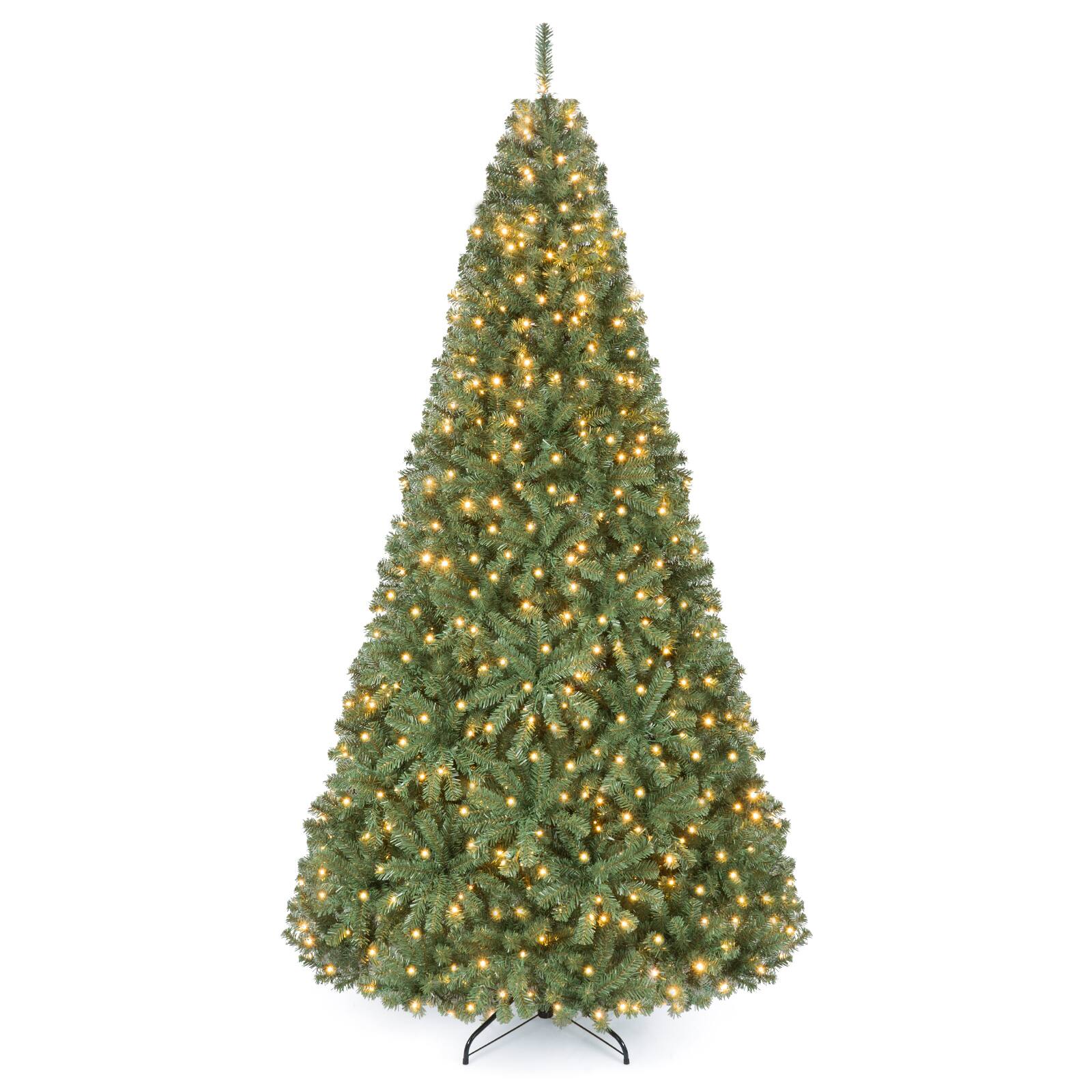 Alt View 9. Costway - Costway 8 FT Prelit Christmas Tree with 750 LED Lights & 2128 PVC Branch Tips, Metal Stand - Green.
