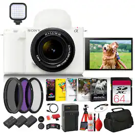 Sony - Alpha ZV-E1 Full-frame Vlog Mirrorless Lens Camera with 28-60mm Lens Pro Bundle