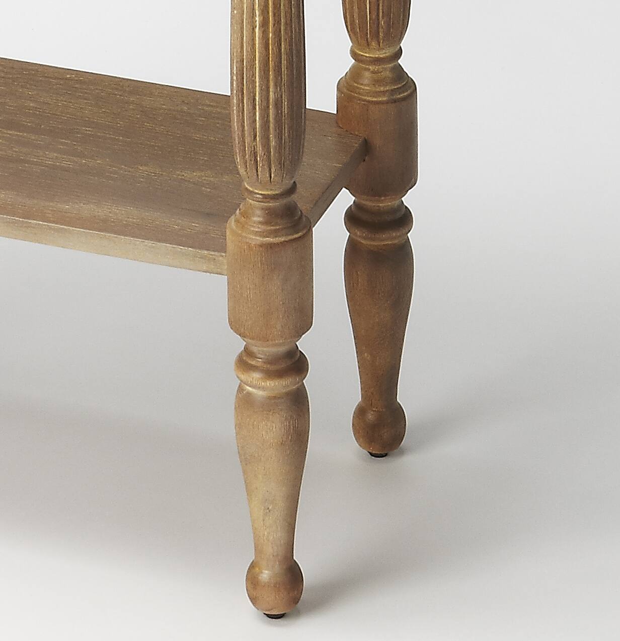 Alt View 2. Butler Specialty - Whitney 17.5 in. W Rectangular Wood Console Table with Lower Open Shelf - Light Brown.