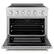 Angle. ZLINE - 36 in. Wide 5 Elements 5.2 cu. ft. Paramount Freestanding Induction Range with Electric Oven in Satin Stainless Steel - Satin Stainless Steel.