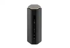 Front. NETGEAR - Netgear RS600-100NAR Nighthawk RS600 Tri-Band WiFi 7 Router, 18Gbps, 3300 sq.ft. Coverage - Refurbished Excellent - Black.