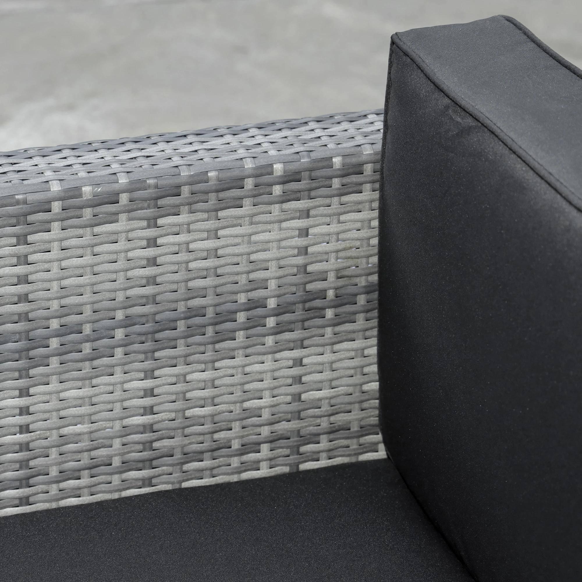 Alt View 1. Resenkos - Resenkos Wicker Bistro Patio Set, Two Chairs And A Matching Outdoor Table, Gray - Gray.