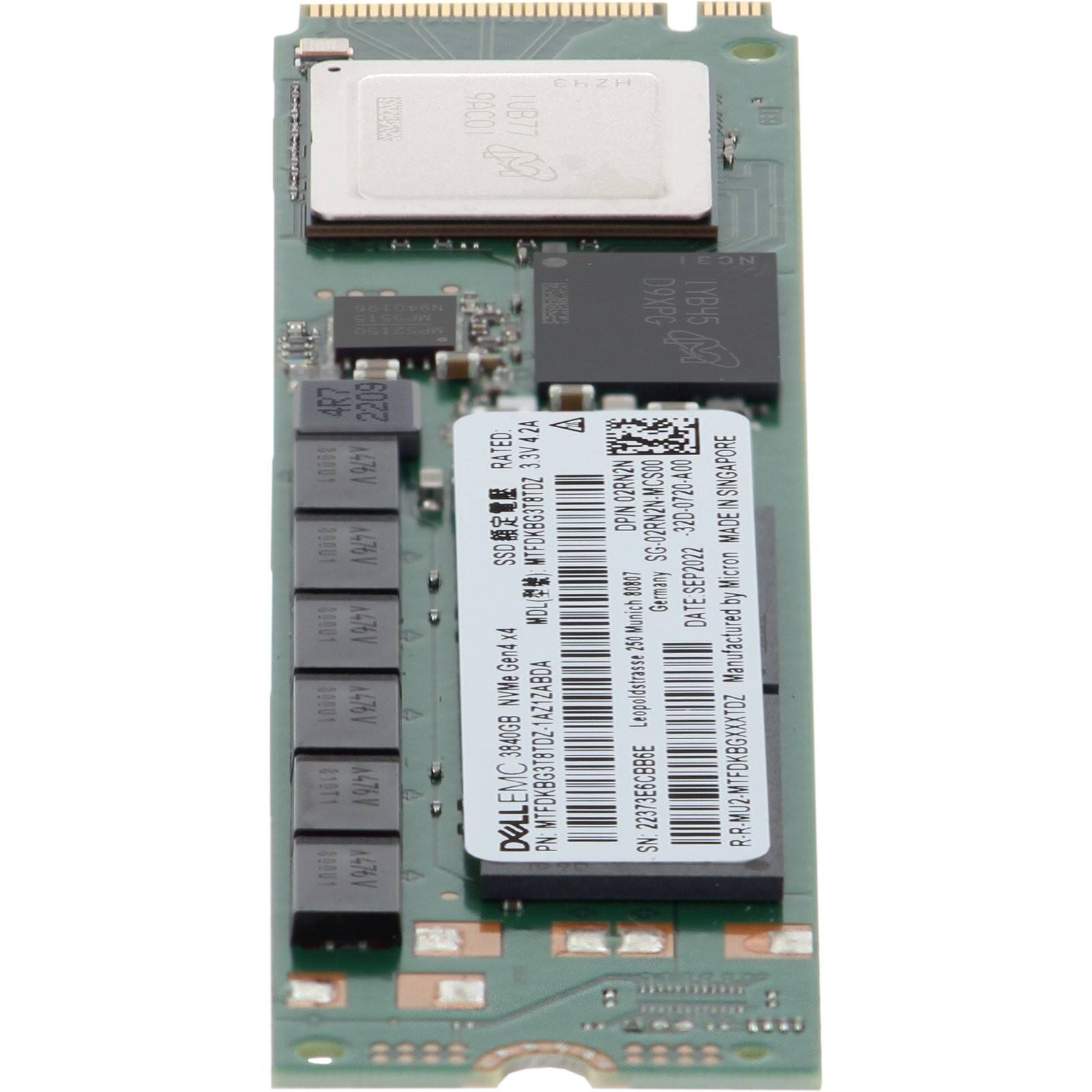 22 CHZH 9ACO UB77 - C 4R7 2209 8!0U A9L 4!001 M9L 30!01 476V 81001 A9L 81071 476V Milt A9L 42A V RATED 3.3V SSD WTFOKBG3T8T0Z WOL x4 Gen4x4 NVMe AZ1ZABDA 3840GB MTFOKBG378TOZ-1AZ1ZABDA DELLEMC PN LEON 09XG (YB5 S 02RN2N 320-0720-A00 NSNGAPORE DPIN SG-02RN2N-MCS00 MADE BO8OT TESEP2022 Micron Germany by Munich DAT 250 Manufactured Leopoldstrasse 22373E6CBB6E SN R-R-MU2-MTFDKBGXXXTDZ

DELL EMC NVMe Gen4x4 3840GB SSD