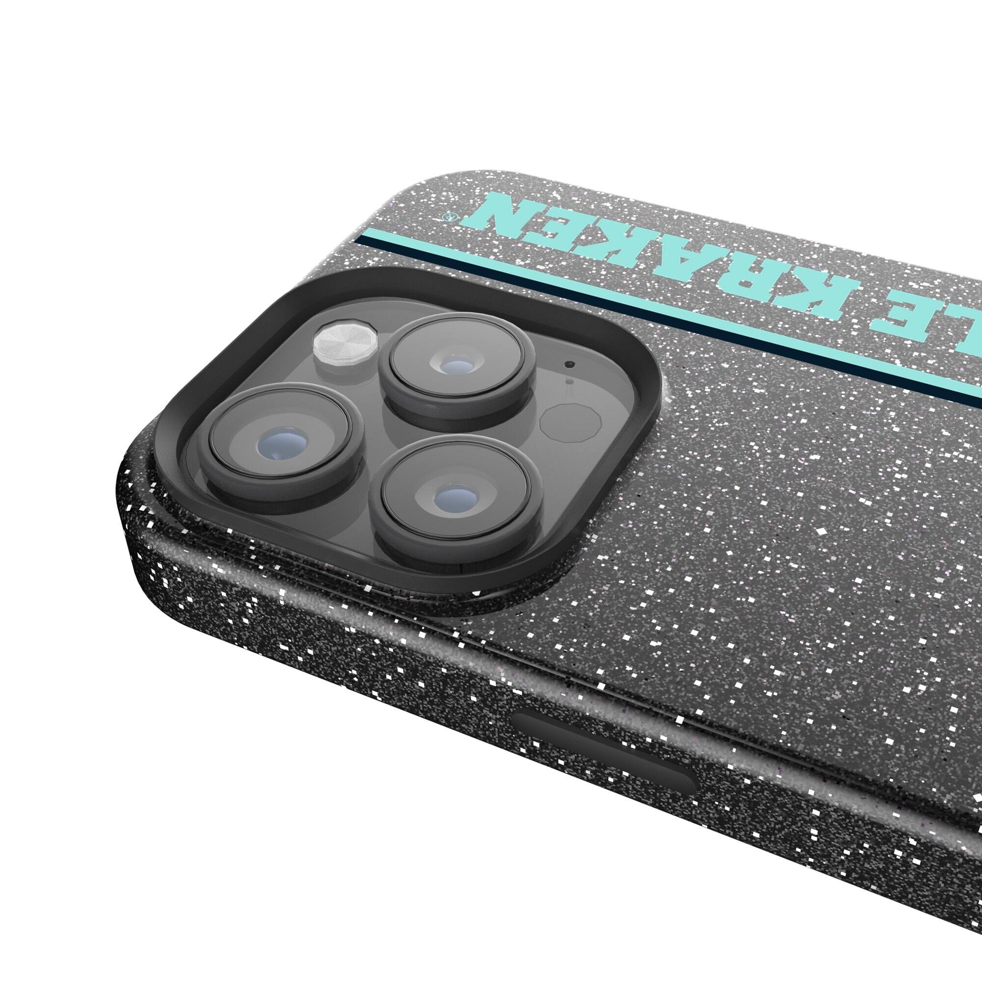 Alt View 2. Keyscaper - Black Seattle Kraken Sidebar Bling iPhone Case - 14 Pro Max - Black.
