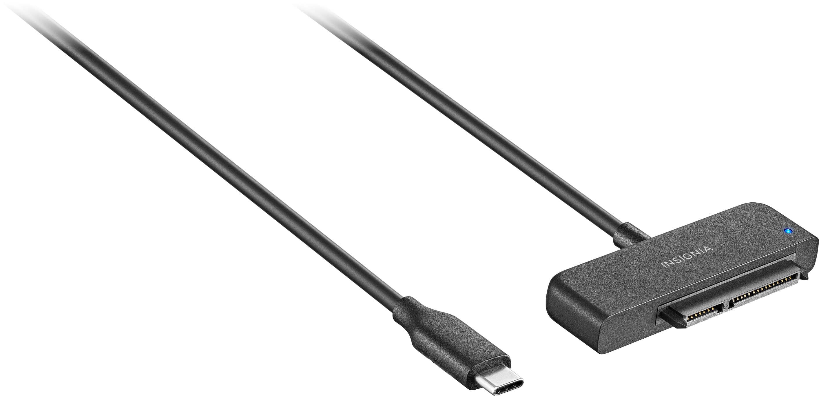 Alt View 15. Insignia™ - SATA to USB-C Adapter for 2.5” SATA Drives - Black.
