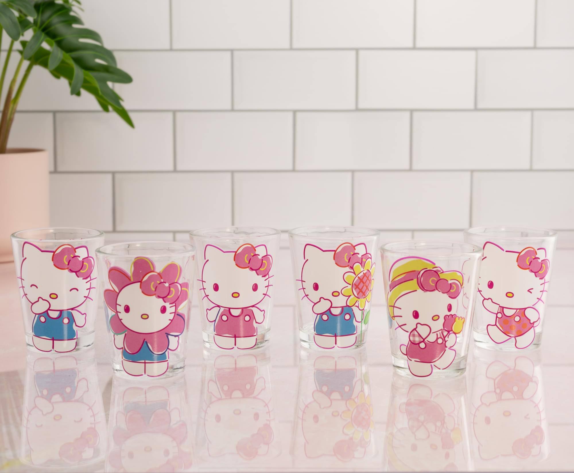 Alt View 3. Hello Kitty - Sanrio Hello Kitty Springtime 2-Ounce Mini Shot Glasses | Set of 6 - Multi-Color.