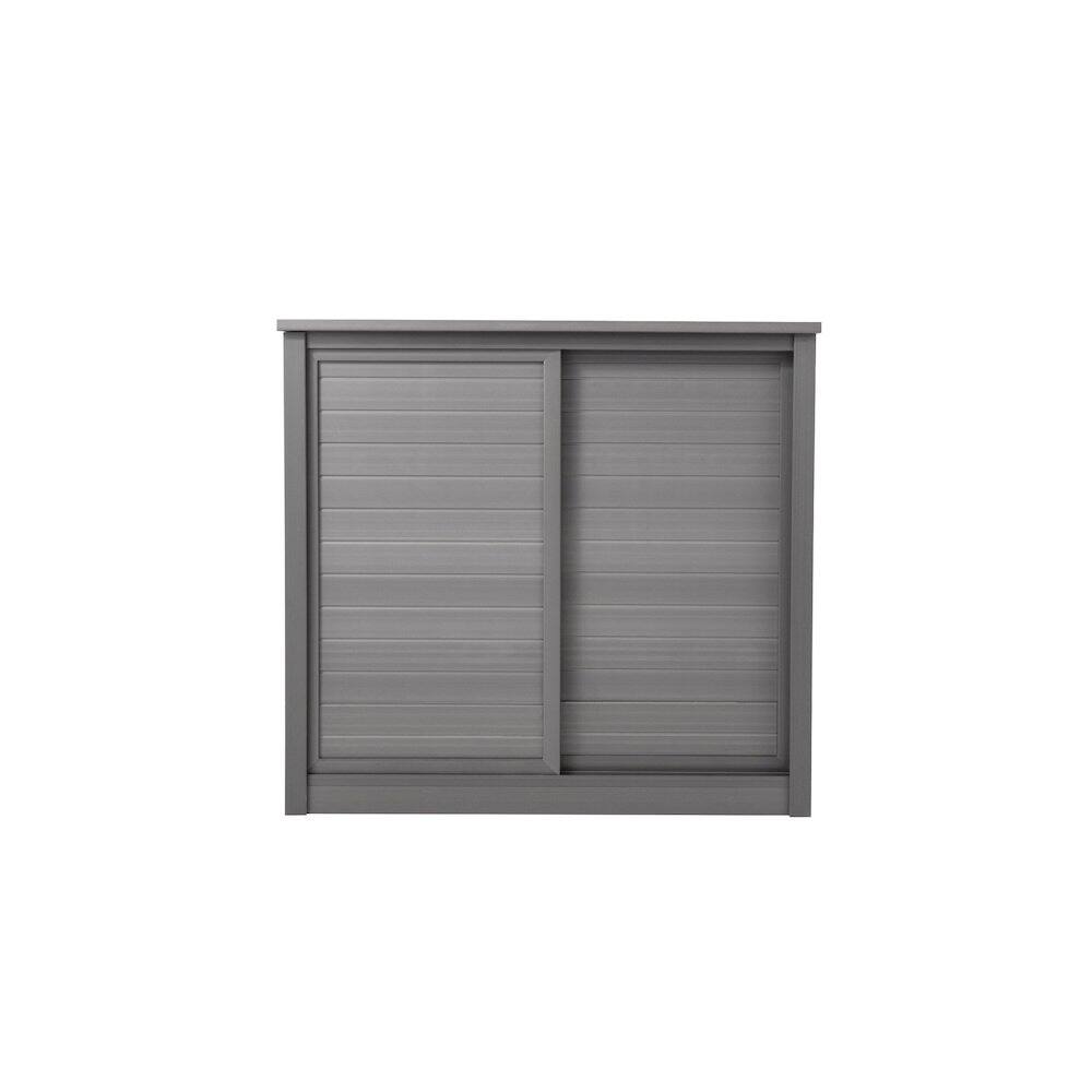 Left. New Age Pet - New Age Pet ECOFLEX 30" Versa Multi-Purpose Cabinet Stand - Grey - Grey.