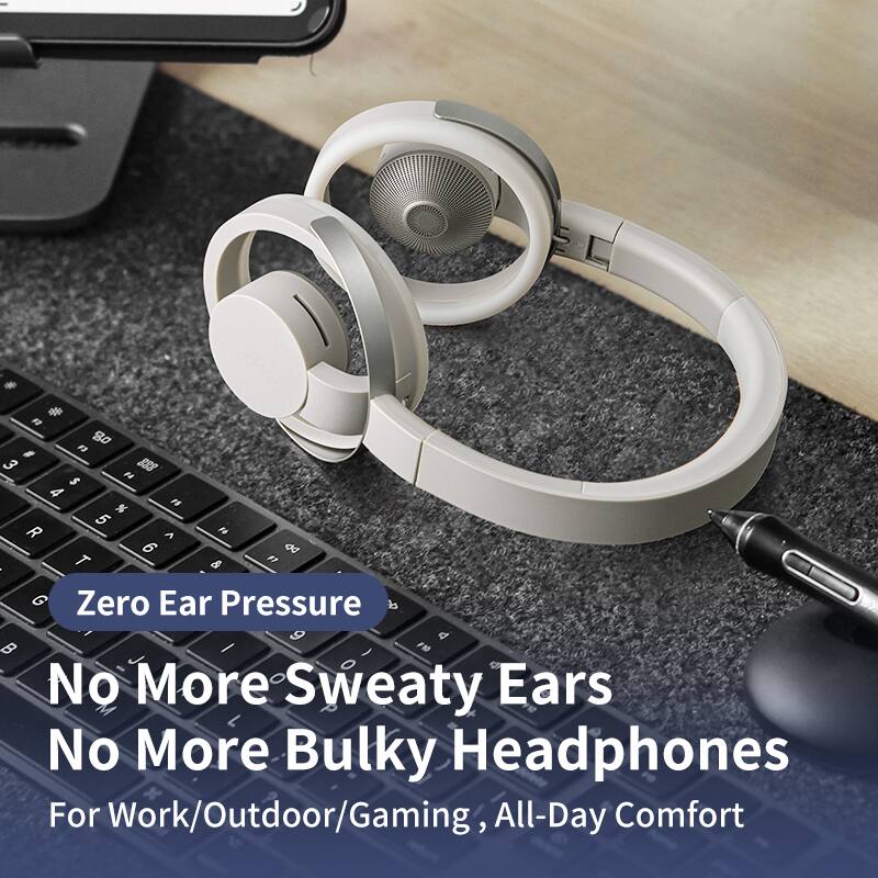 Zero Ear Pressure  
No More Sweaty Ears  
No More Bulky Headphones  
For Work/Outdoor/Gaming, All-Day Comfort