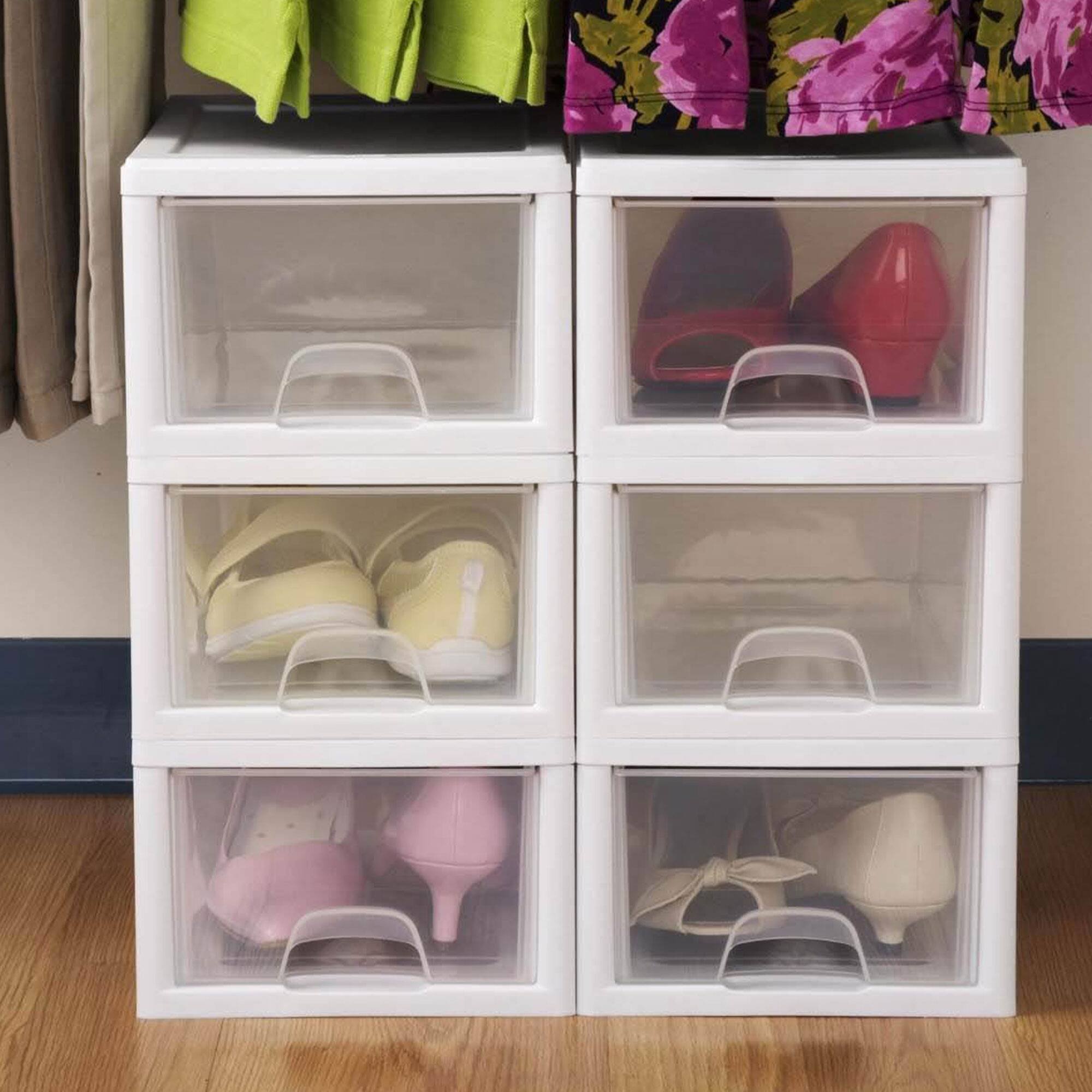 Alt View 3. Sterilite - Sterilite 20518006 Stackable Small Drawer White Frame & See-Through (18 Pack).