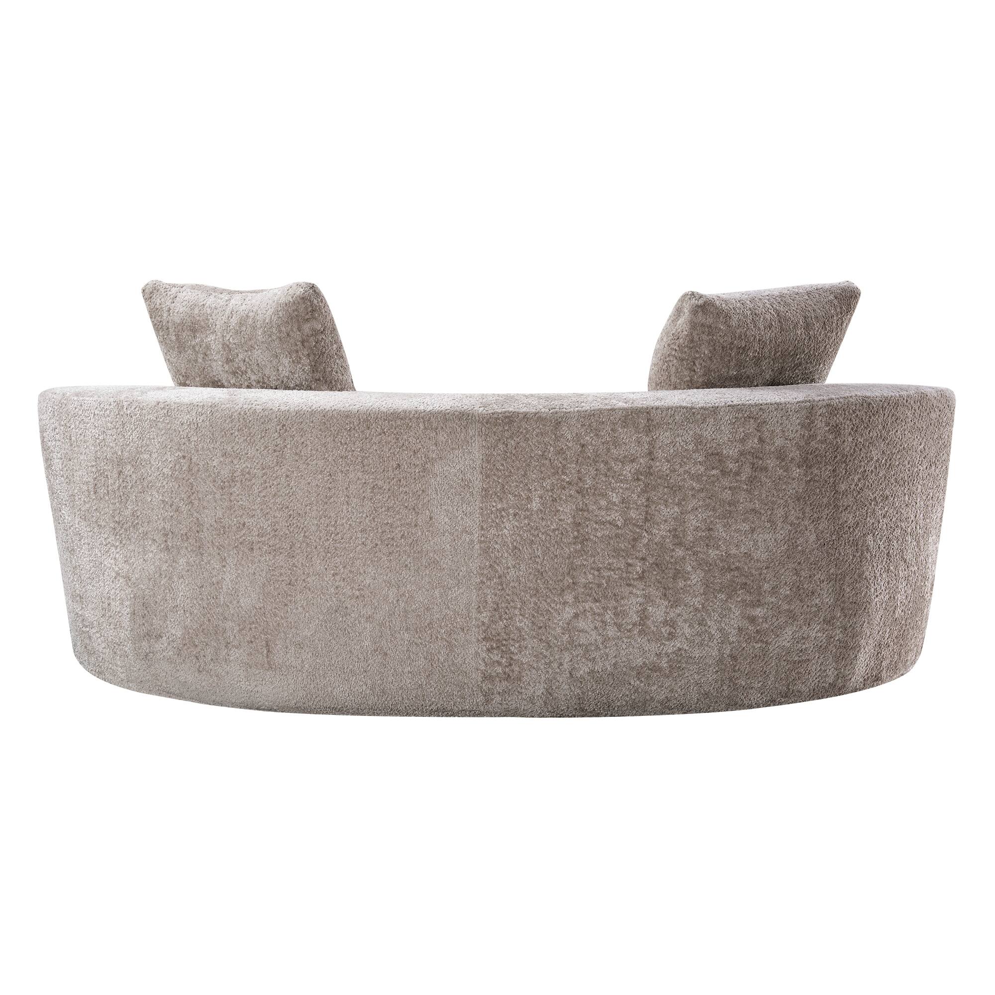 Alt View 2. Boyel Living - 79.5-Inch Corduroy 3-Seat Cloud Floor Sofa with 2 Pillows - Camel.
