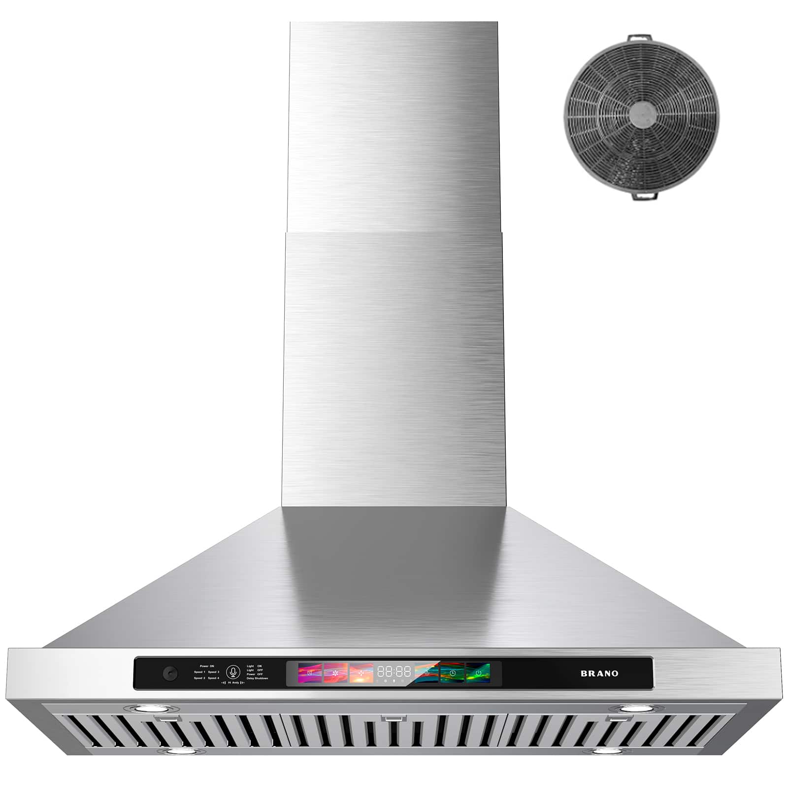 Brano - 36 inches - Convertible - Wall Range Hood - Silver