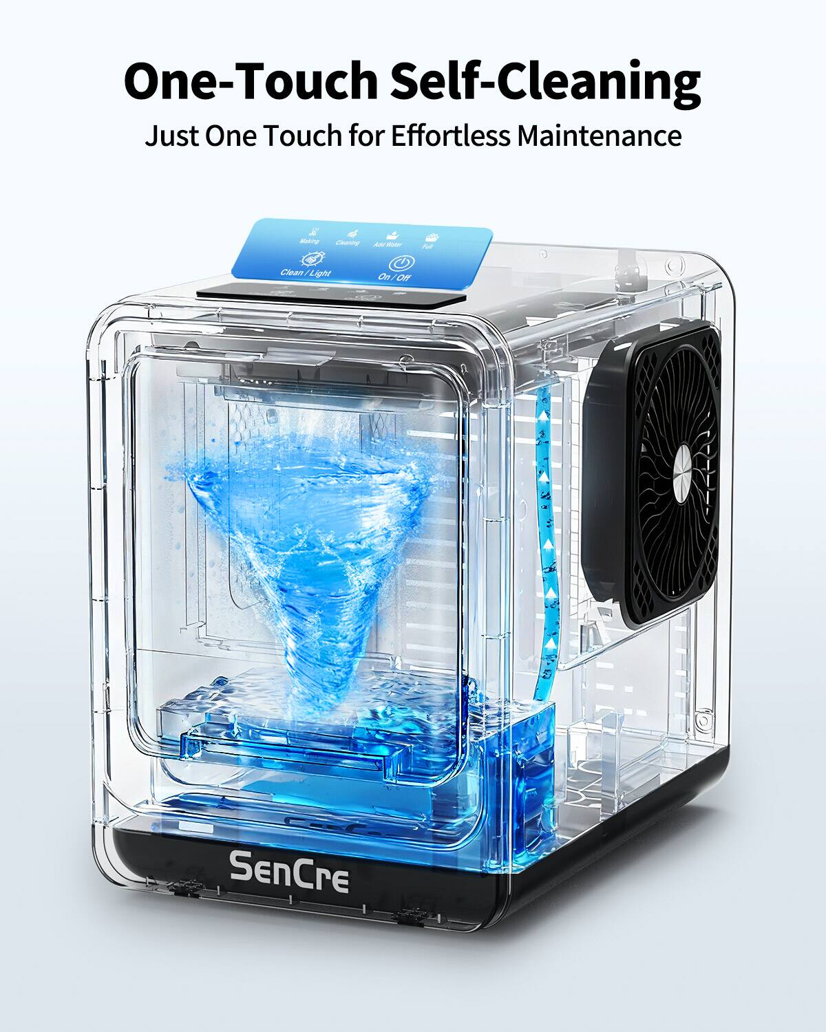 One-Touch Self-Cleaning  
Just One Touch for Effortless Maintenance  

SenCre