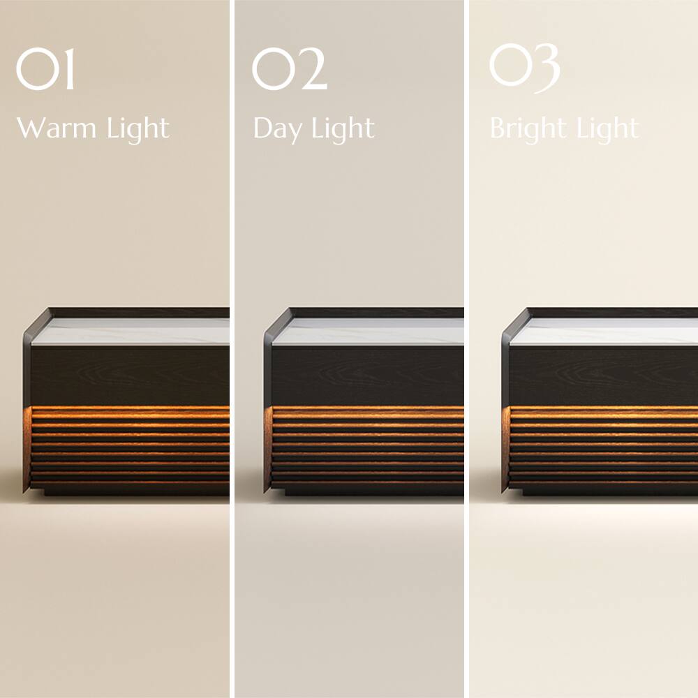 O1 Warm Light  
O2 Day Light  
O3 Bright Light