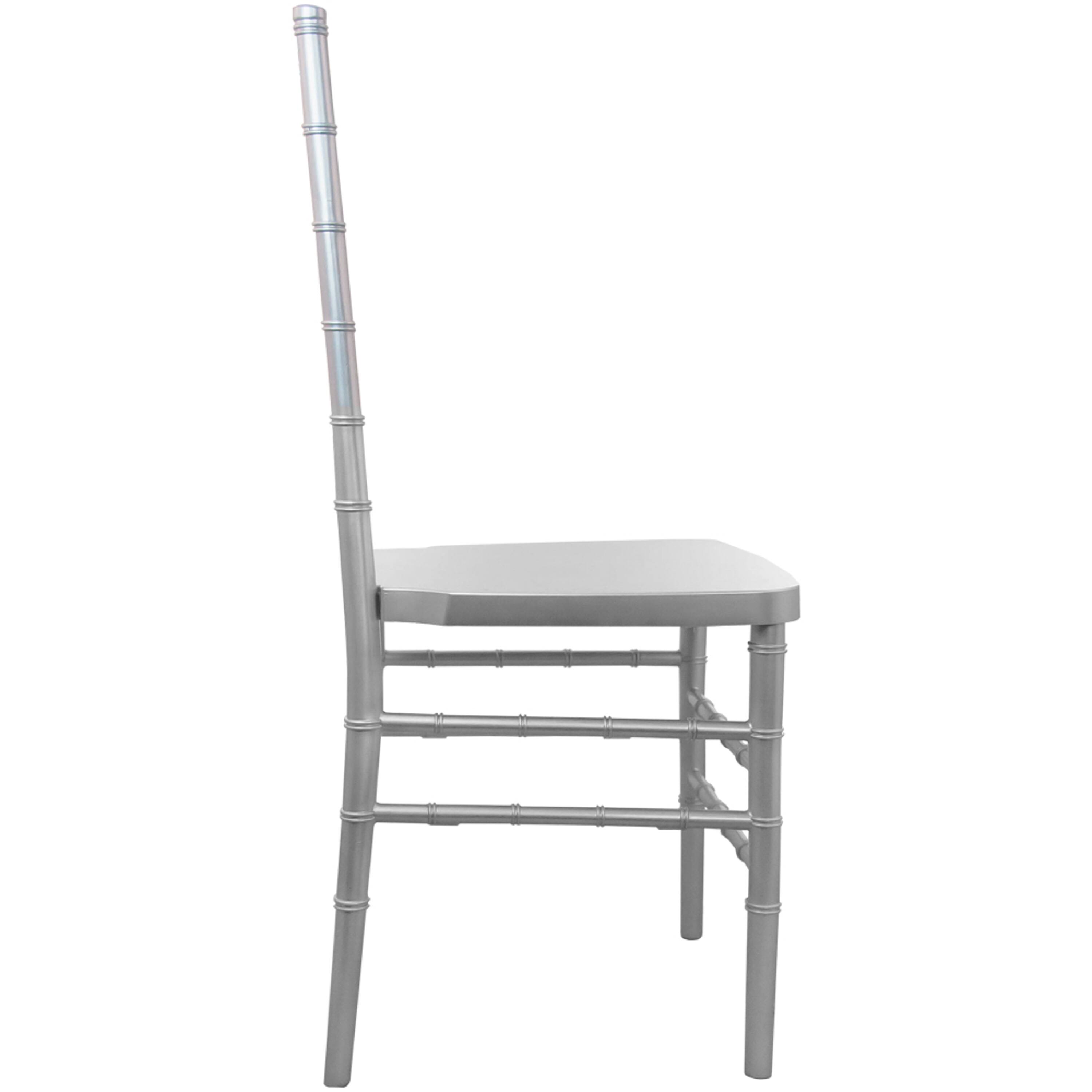 Alt View 2. Emma + Oliver - Resin Chiavari Chair - Silver.