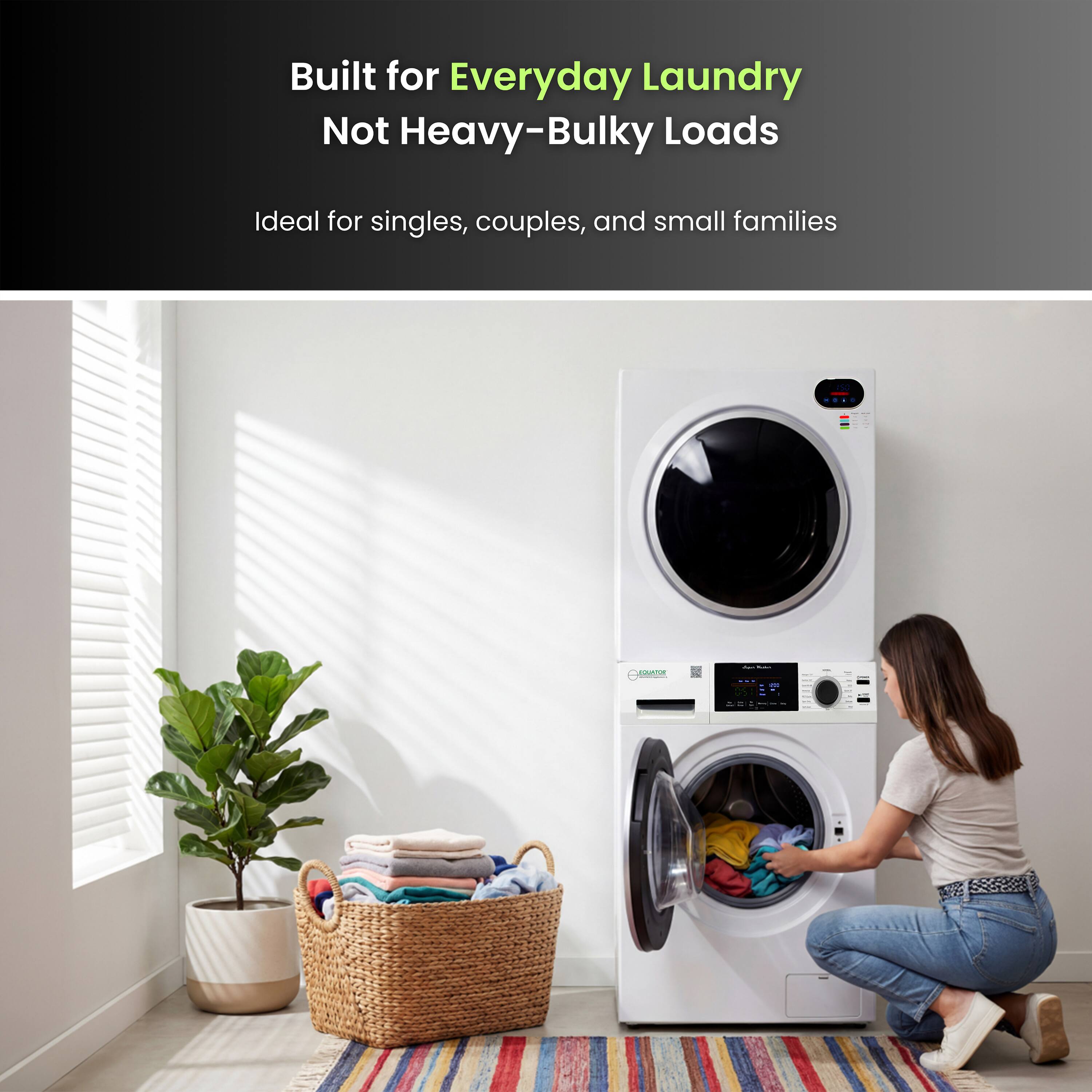 Built for Everyday Laundry  
Not Heavy-Bulky Loads  

Ideal for singles, couples, and small families
