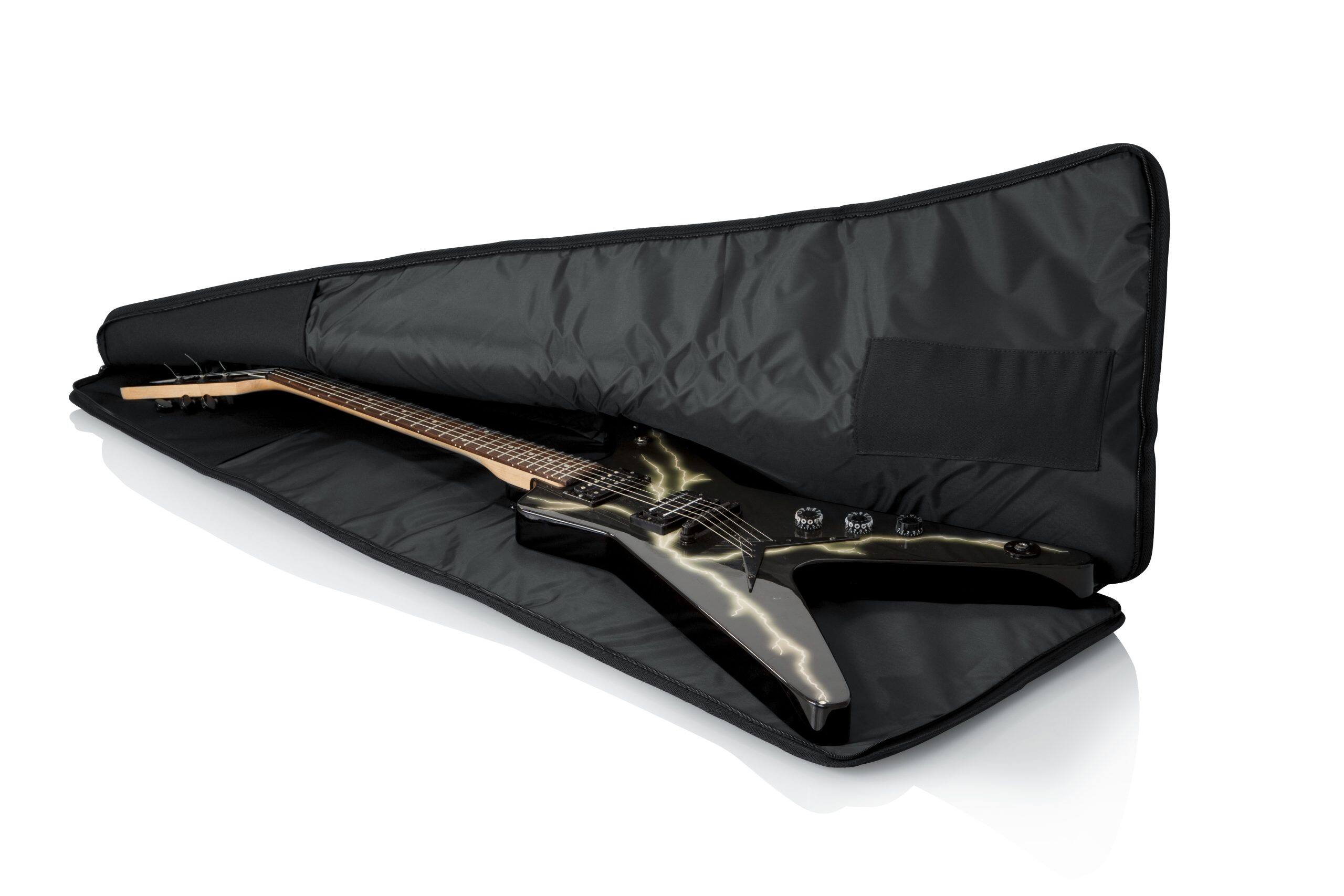 Alt View 1. Gator - Economy Gig Bag for Flying V and Explorer Shaped Guitars with 10mm Foam Padding.