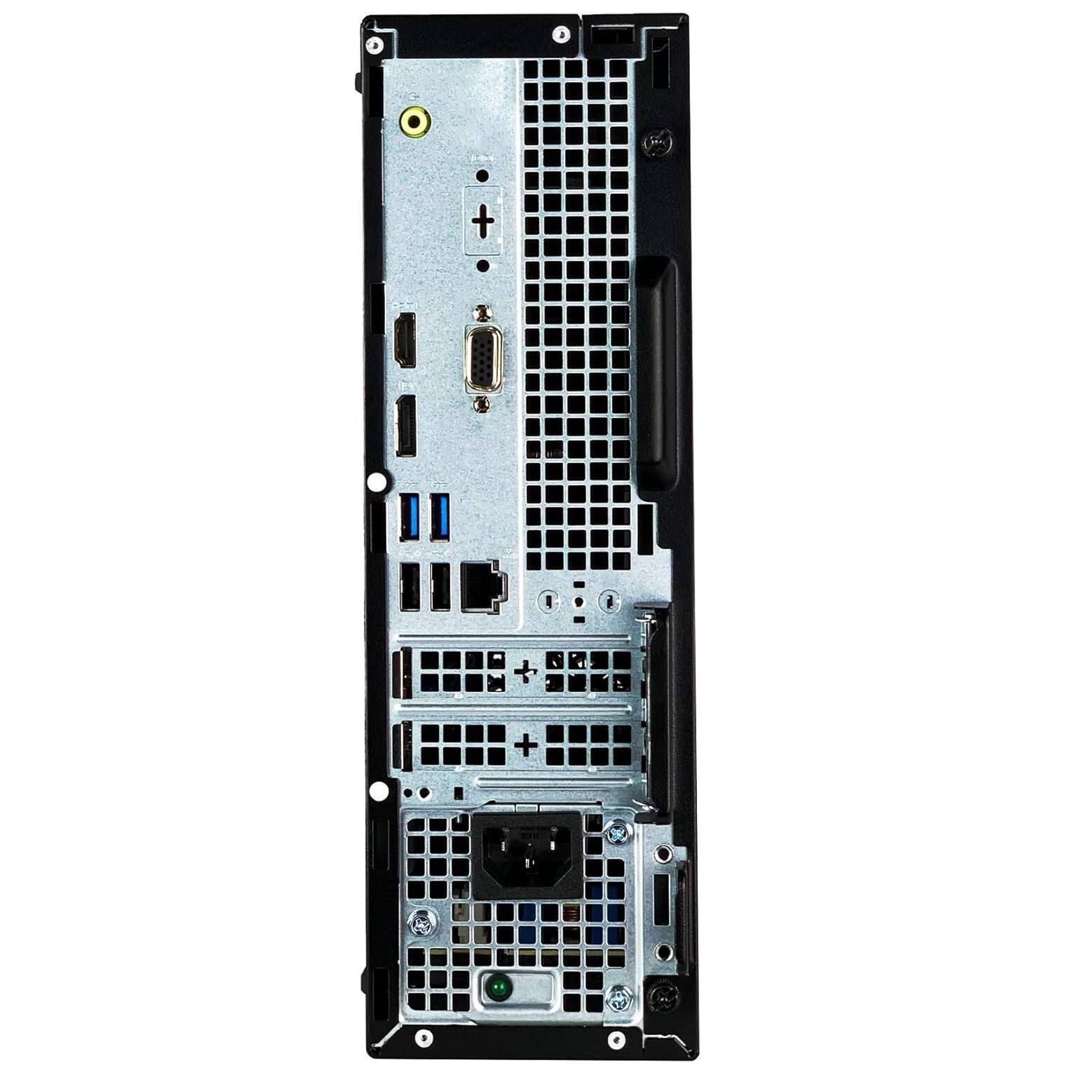 Back. Dell - Dell OptiPlex 3070 SFF Desktop PC, Intel Core i7-9700 up to 4.7GHz, 32GB DDR4 RAM, 1TB SSD, USB Keyboard&Mouse, Win11Pro - Black.