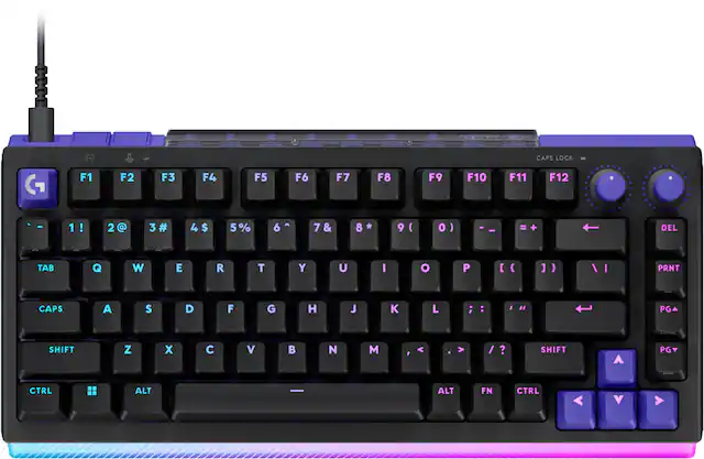 Logitech - G512 X 75 Tenkeyless DUAL SWAP Hot-Swappable TMR Analog / Mechanical Gaming Keyboard for PC, Mac with LIGHTSYNC RGB - Black