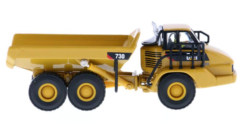 Alt View 2. Diecast Masters - CAT Caterpillar 730 Articulated Dump Truck w/Operator High Line Series 1/87 (HO) Scale Diecast Model by Diecast Masters.