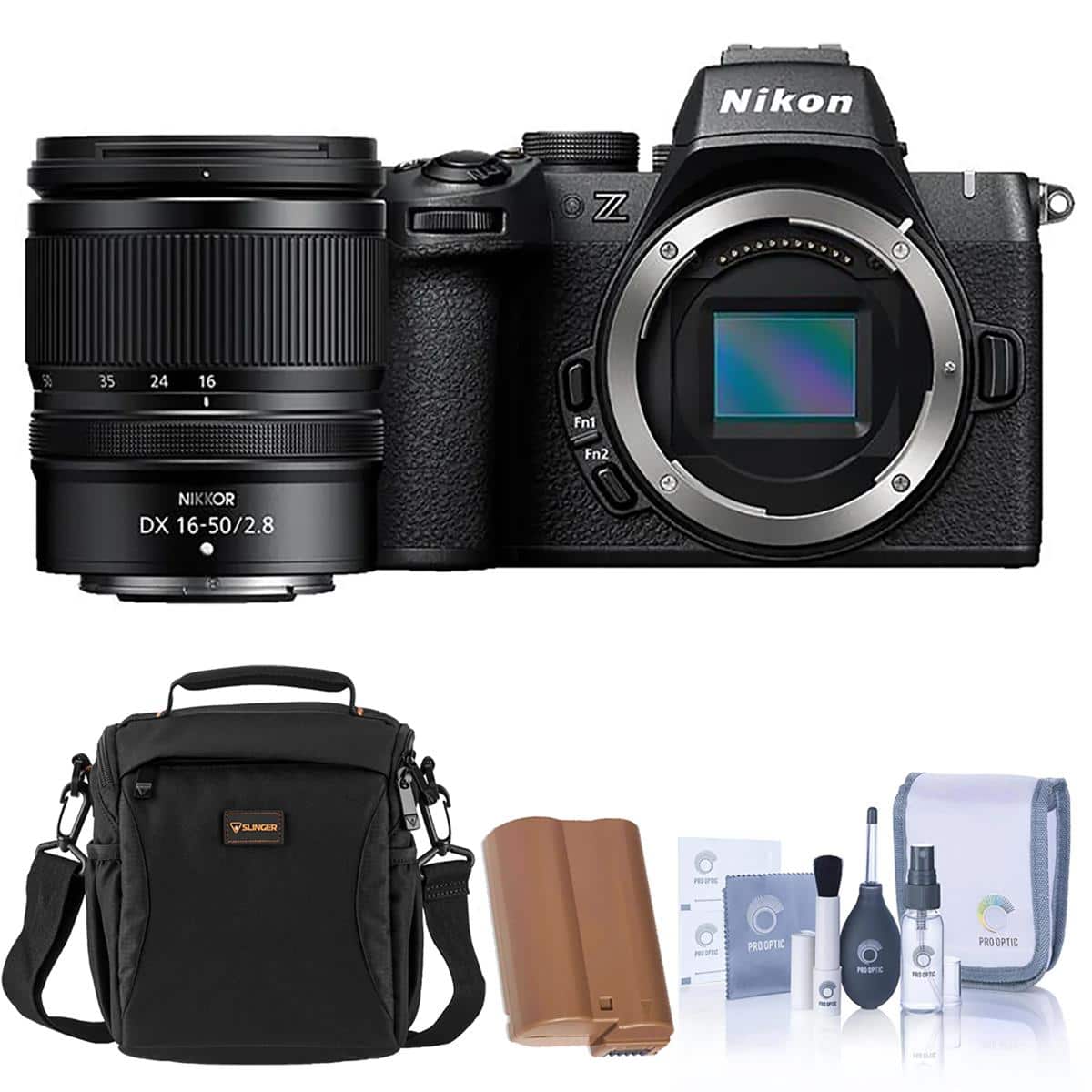 Bundle - Nikon - Z50II Mirrorless Camera with DX 16-50mm f/2.8 VR Lens, with Extra Battery, Shoulder Bag and Cleaning Kit price history on PriceWatchPro