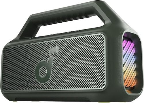 Soundcore - by Anker Boom 2 IPX7 Waterproof Floatable 80W Bluetooth Speaker with Subwoofer, BassUp 2.0, & Custom RGB Light Effects - Green