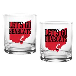 Indigo Falls - Cincinnati Bearcats Two-Pack 14oz. Hometown Glass Set - Multicolor