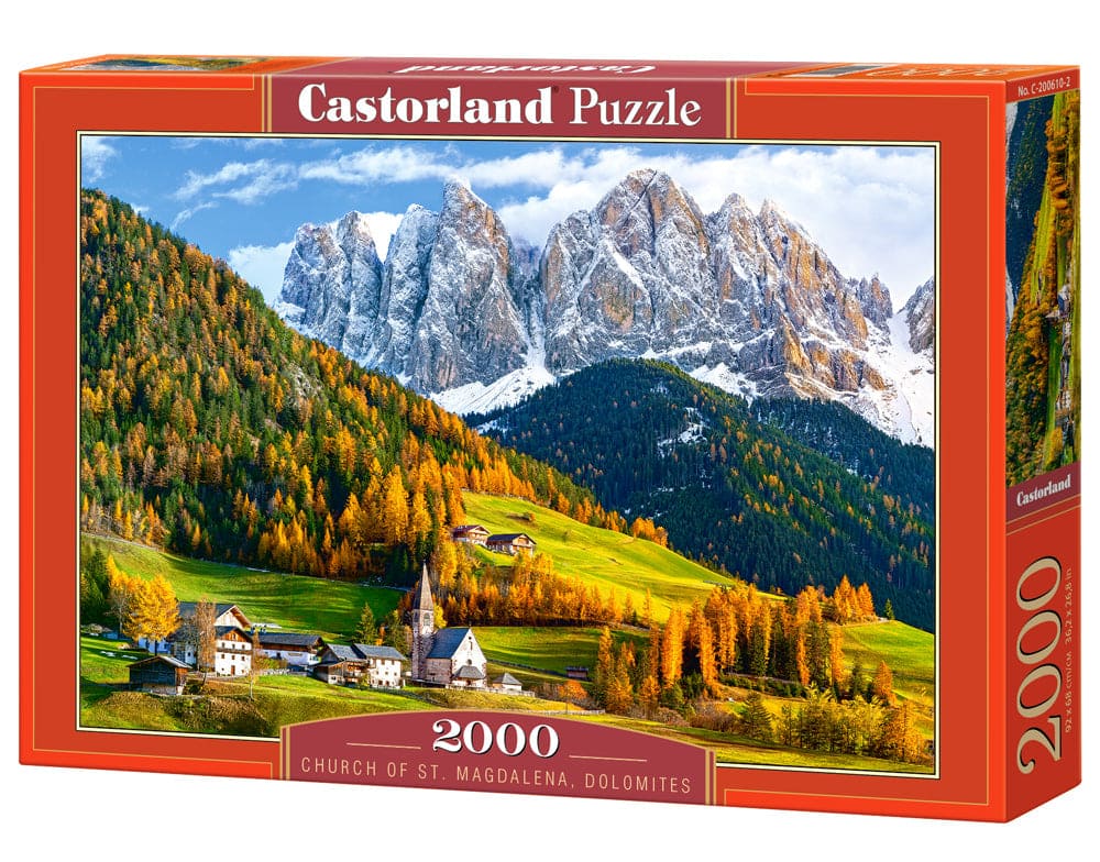 Castorland - 2000 Piece Jigsaw Puzzles, Church of St. Magdalena, Dolomites, Italy, Europe, Scenic, Travel, C-200610-2 - Red price history on PriceWatchPro