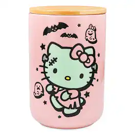 Silver Buffalo - Sanrio Hello Kitty Frankenkitty 6.5-Inch Ceramic Snack Jar With Bamboo Lid - Pink