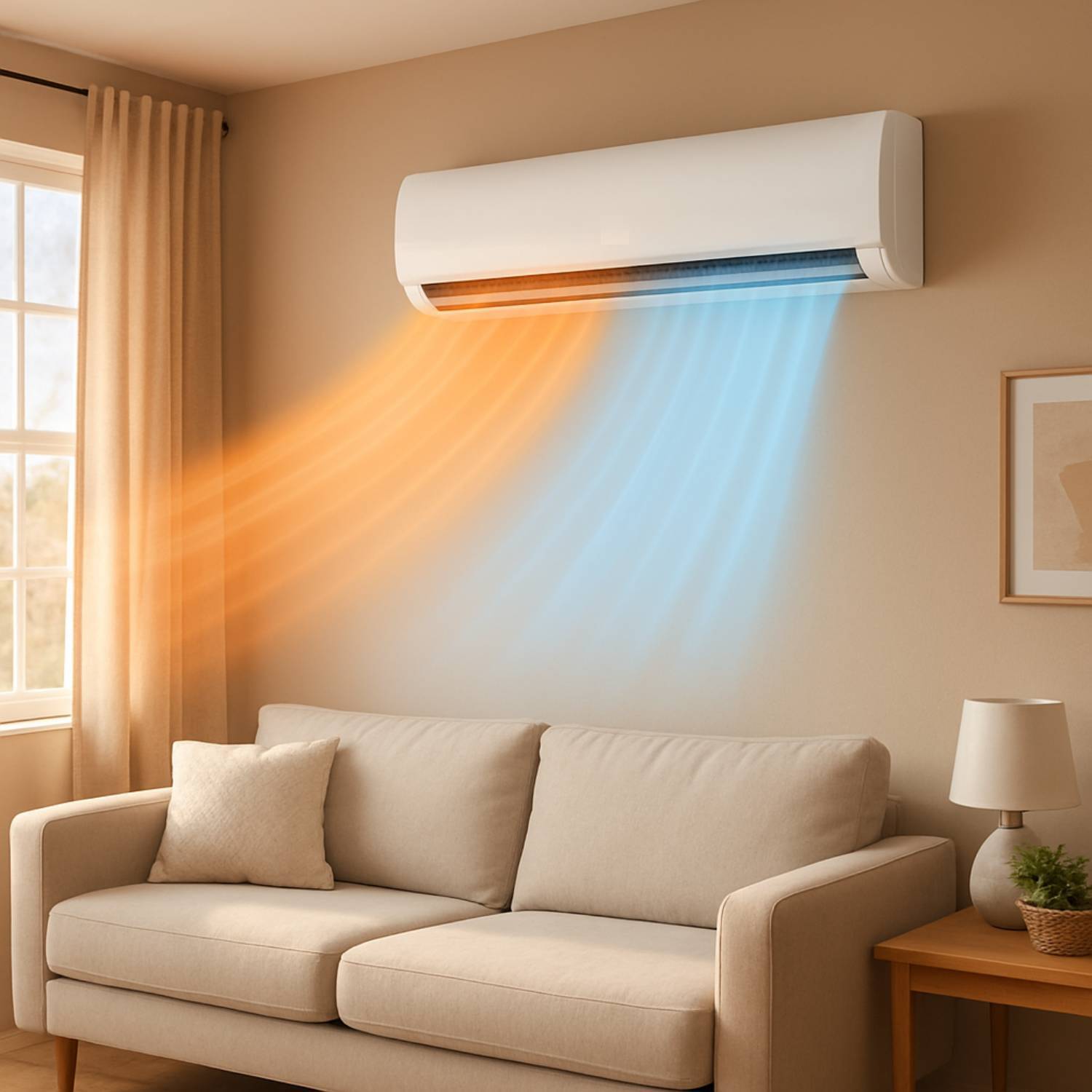 Alt View 1. Qeetex - 24 SEER2 9000 BTU Mini Split Air Conditioner Heat Pump with Wifi Control, Heat Cool Up to 450 Sq.Ft. - White.