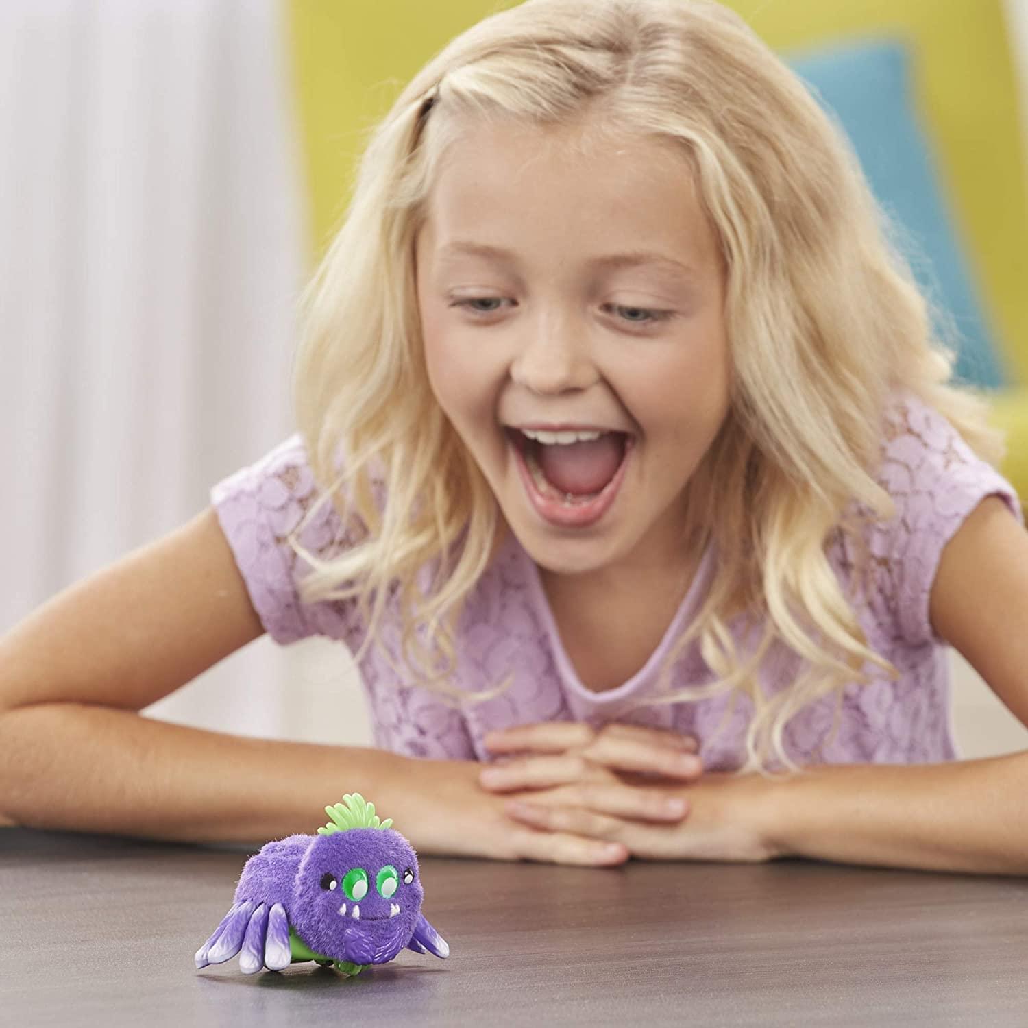Alt View 10. Hasbro - Yellies! Voice-Activated Spider Pet | Wiggly Wriggles - Purple.
