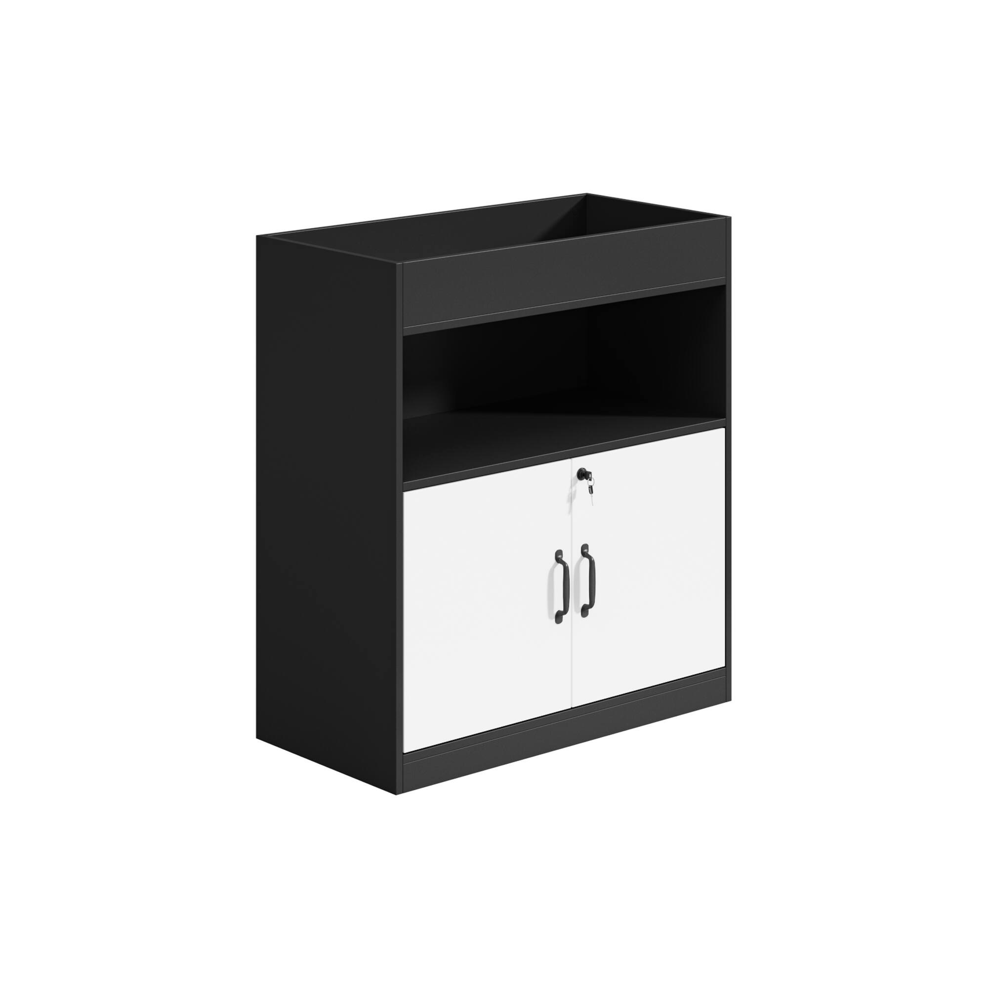 Angle. FUFU & GAGA - FUFU&GAGA Office Storage Cabinet Tool Cabinet Lockable, Anti - Tip, Multi - Use - White.