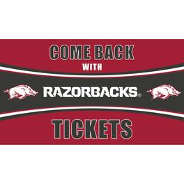 Evergreen Enterprises - Arkansas Razorbacks 28" x 16" Come Back With Tickets Door Mat - Multicolor