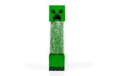 Front. Ukonic - Minecraft Creeper Glitter Motion Light | 12-Inch Fun Mood Light LED Lamp - Green.