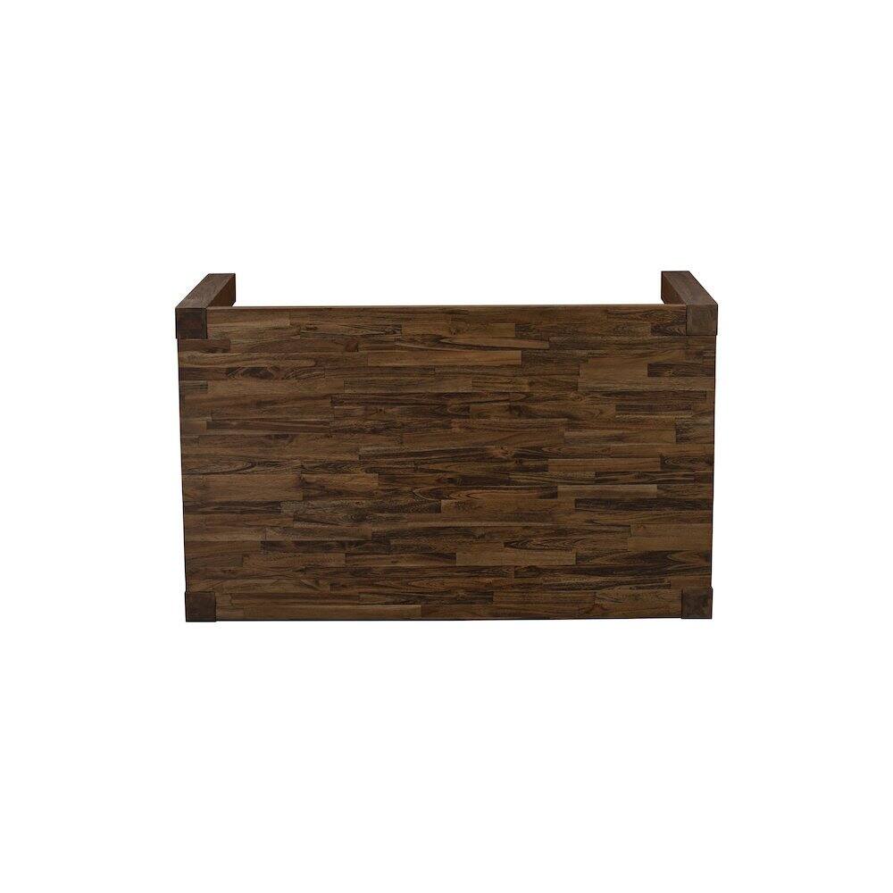 Angle. FurniFact - Rectangular Dining Table - Brown.