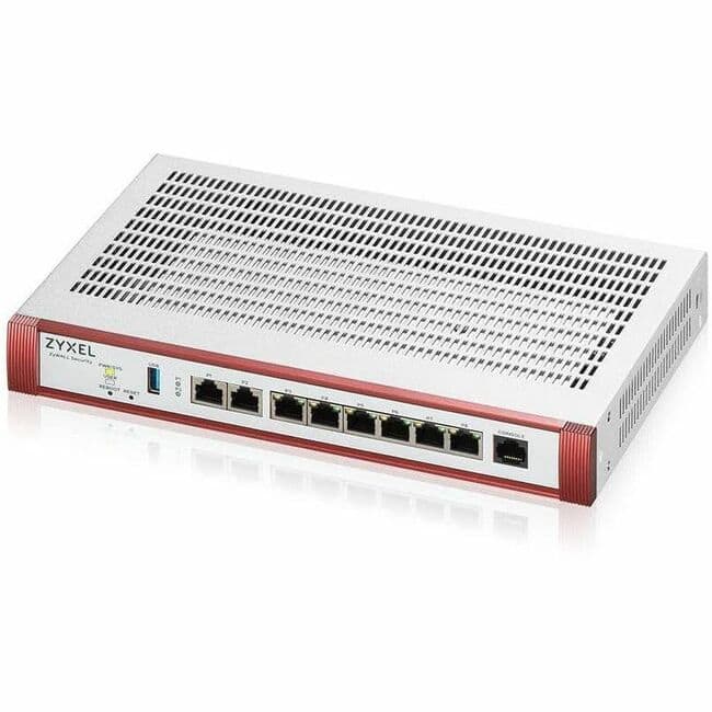 ZYXEL - ZyWALL USG FLEX 200H Network Security/Firewall Appliance - Intrusion Prevention - 8 Port - 2.5GBase-T - Unknown