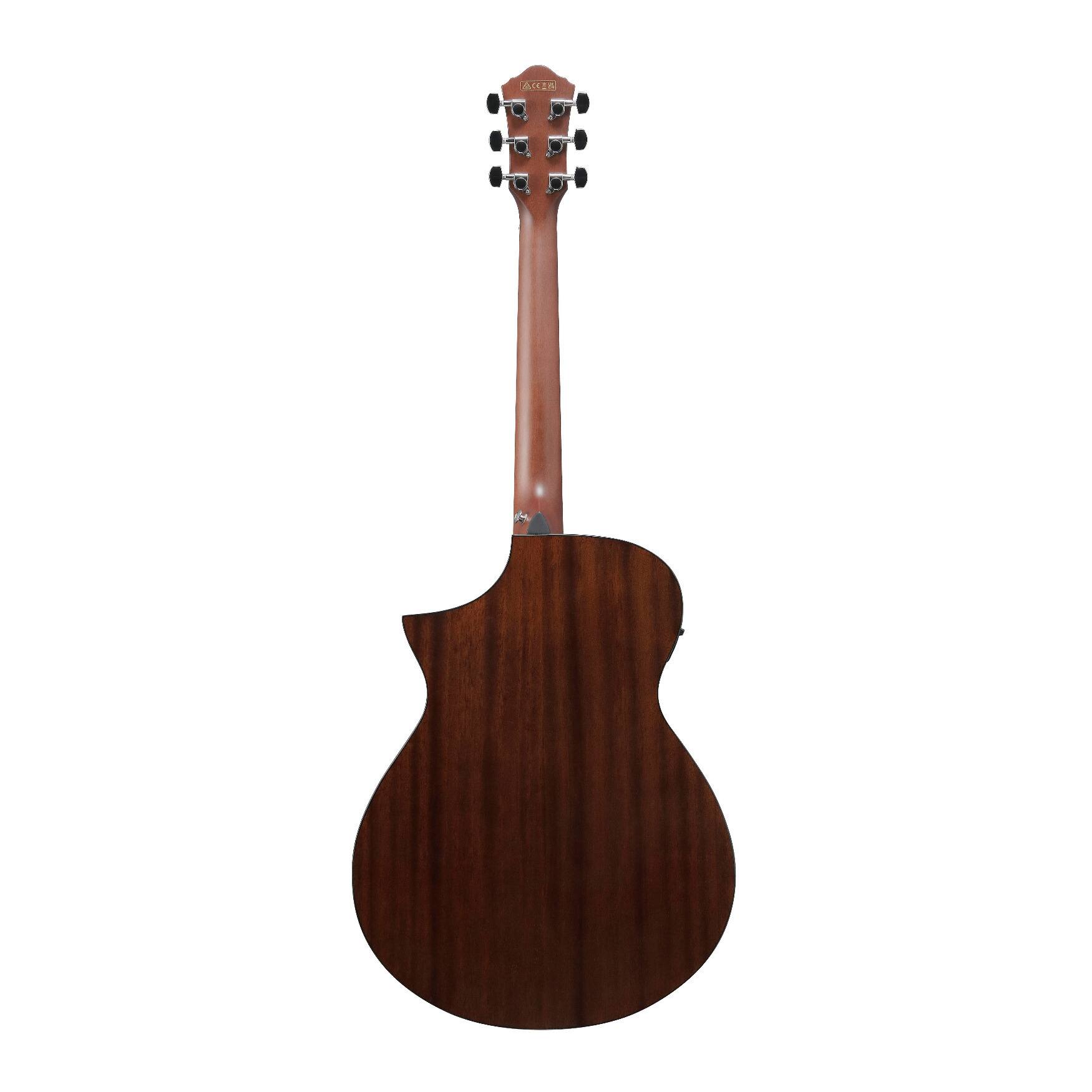 Angle. Ibanez - Ibanez AEWC16QA 6-String Acoustic-Electric Guitar (Transparent Emerald Burst).