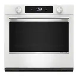 KitchenAid - 30-inch Smart Electric Single Wall Oven with Assisted Cooking Modes - White
