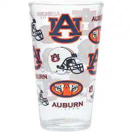 The Memory Company - Auburn Tigers 16oz. Allover Print Pint Glass - Multicolor
