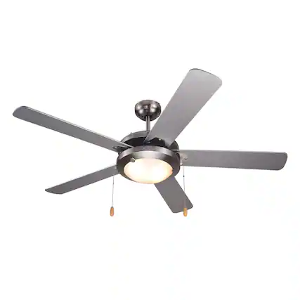 Front. Commercial Cool - COMMERCIAL COOL 52 inch - 5 Blade Ceiling Fan, Sliver - Sliver.