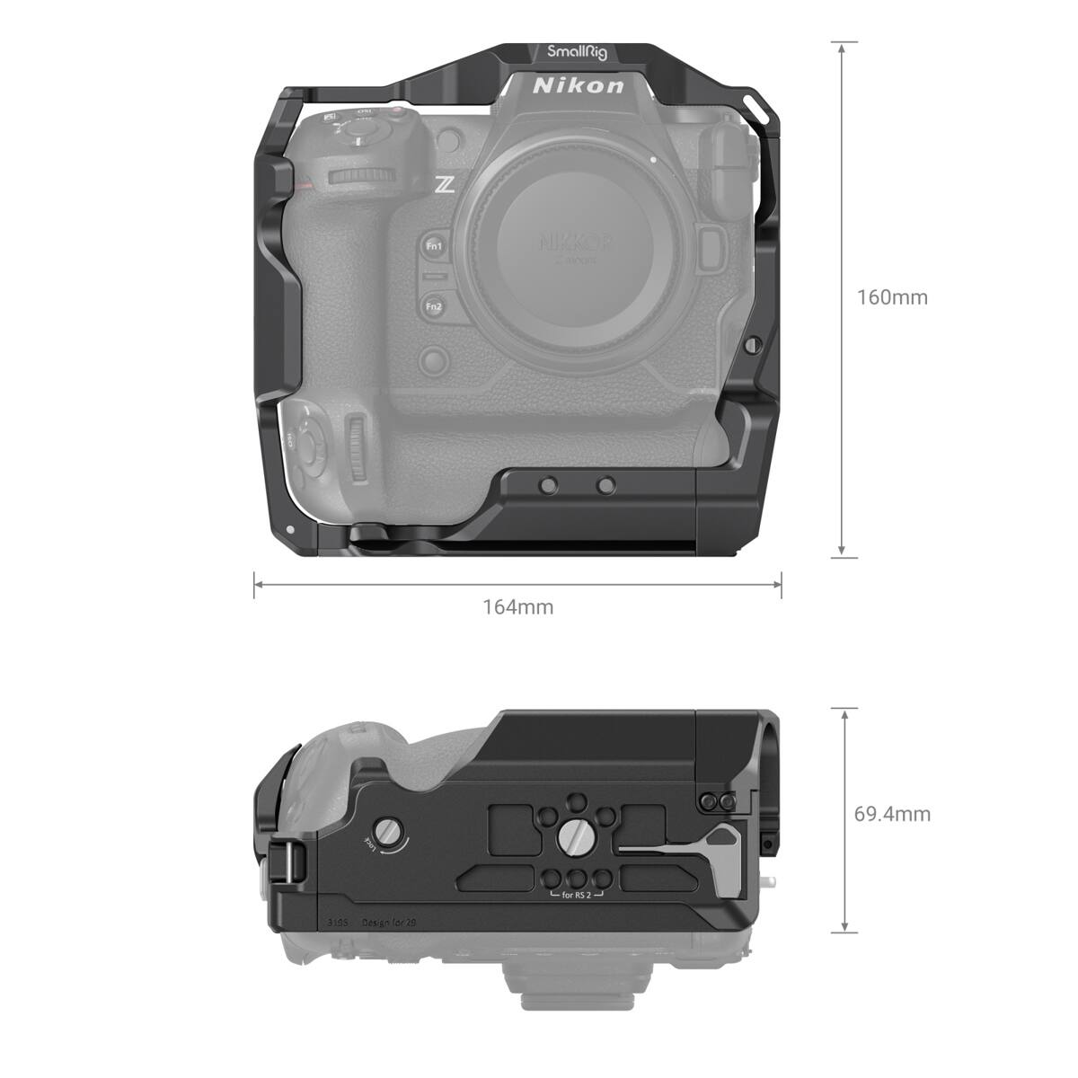 SmallRig Nikon Z NIKKOR 160mm 164mm 69.4mm