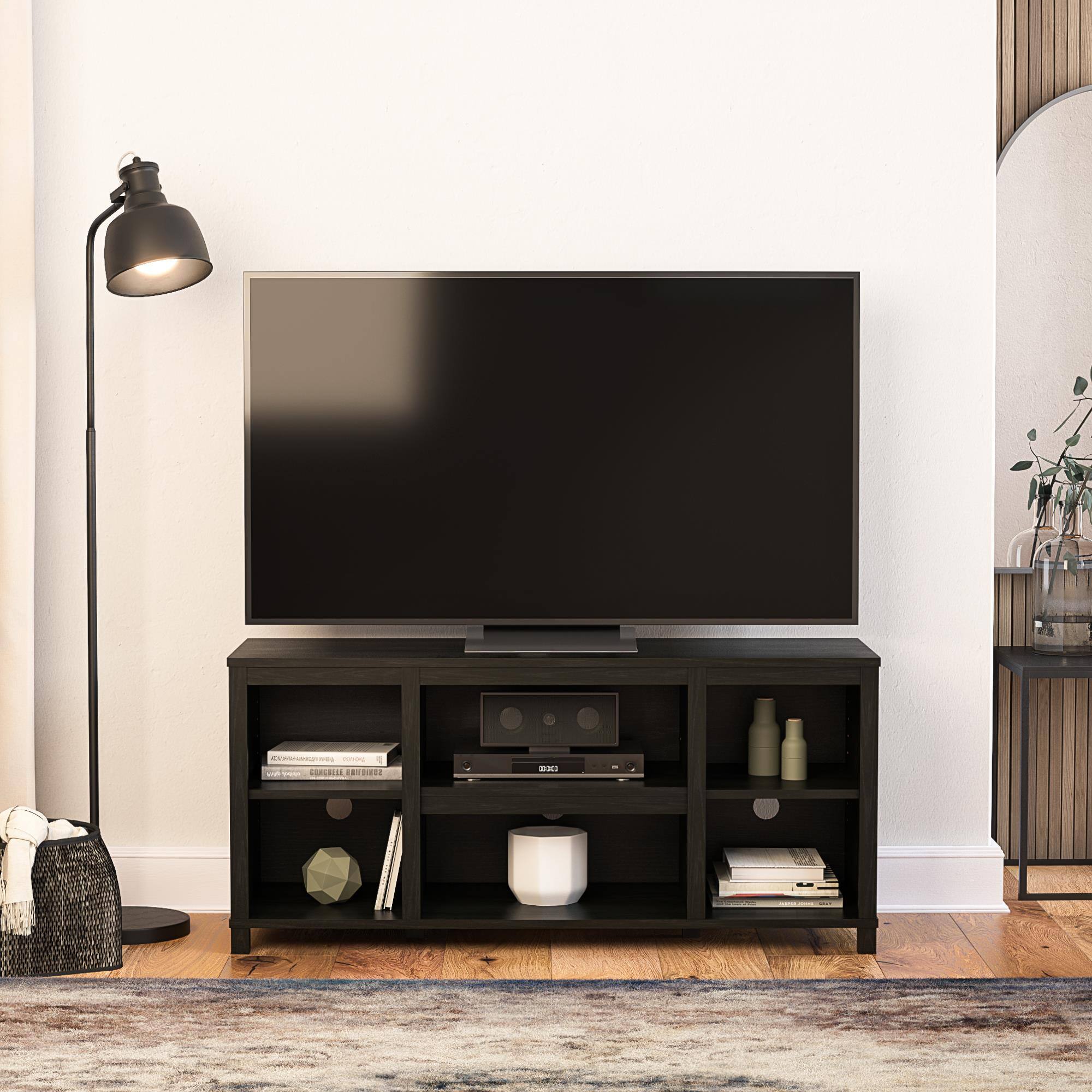Alt View 1. APRILSOUL - Parsons TV Stand for TVs up to 50 Inch - Black.